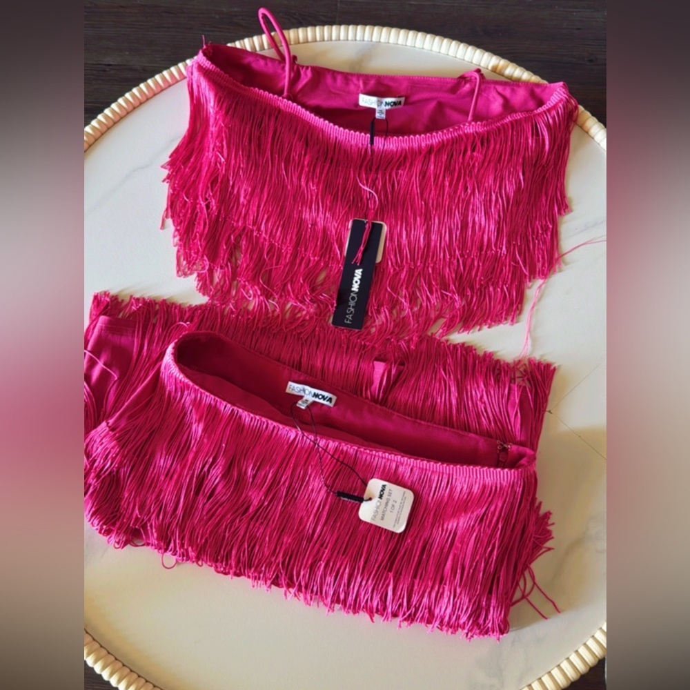 Fashion Nova Forever Skirt Set Pink